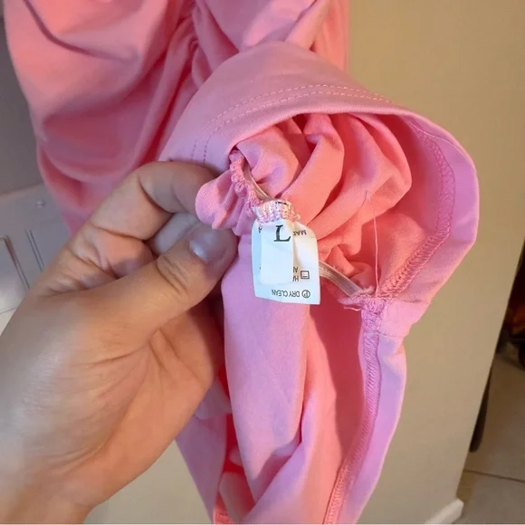 Amazon Pink Bodycon Cut Out Ruched Mini Dress - Picture 6 of 6